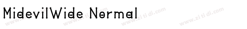 MidevilWide Normal字体转换